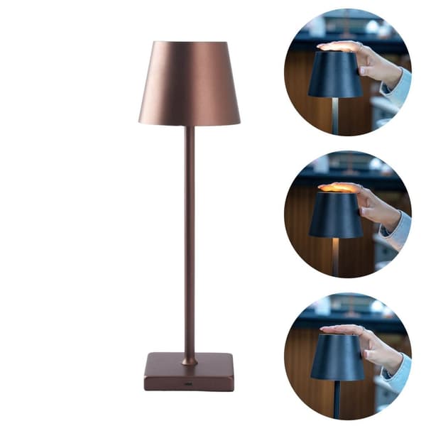 BREND Trådløs Bordlampe til Indendørs og Udendørs – Justerbar – Messing
