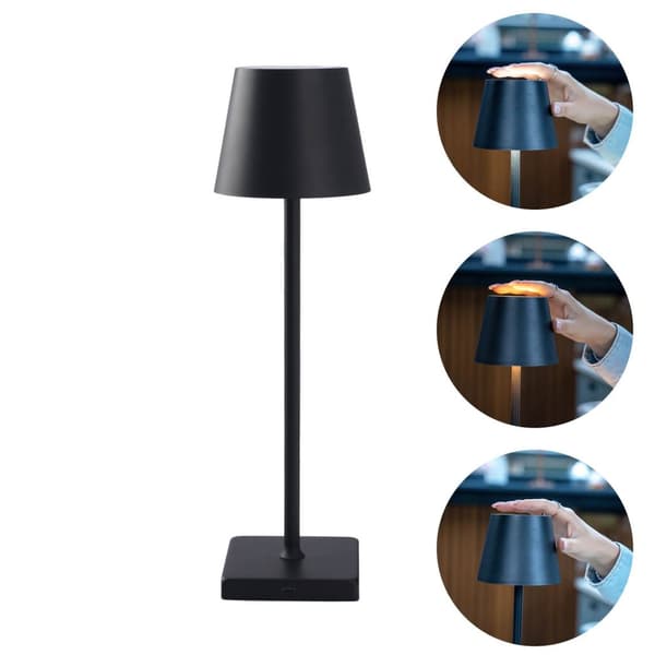 BREND BR-2228 Trådlös bordslampa för inomhus och utomhus – Dimbar – Svart