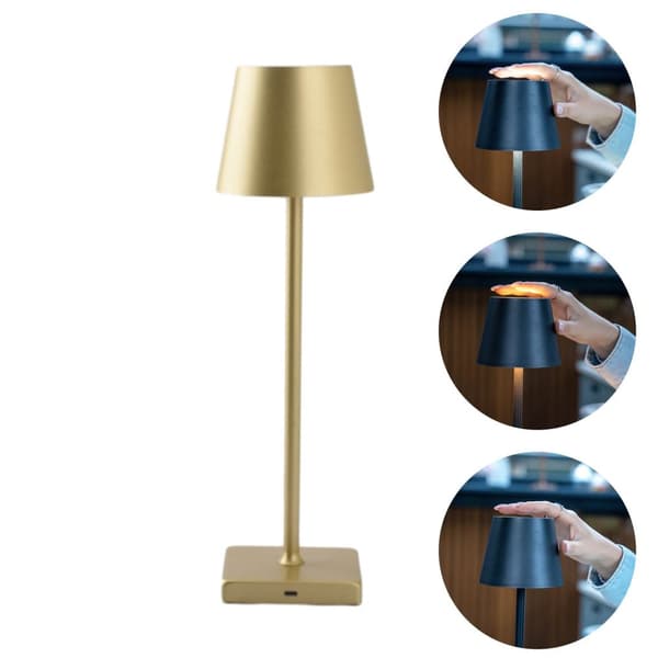 BREND BR-2228 Trådlös bordslampa för inomhus och utomhus – Dimbar – Guld