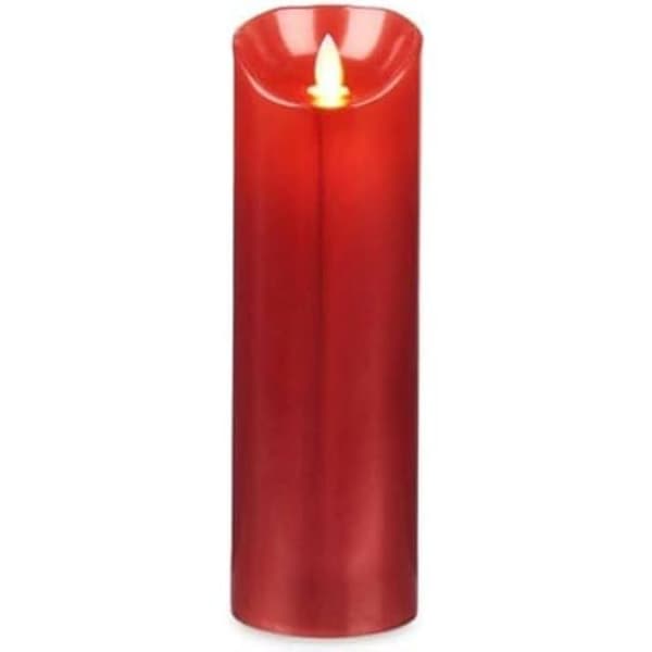 LED-ljus - Acorde - Set om 12 - Röd - 8 x 8 x 25 cm - Inomhus
