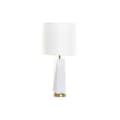Miniatyrbild 1 av 2: Skrivbordslampa DKD Heminredning Vit Polyester Metall Keramik 220 V Guld 50 W