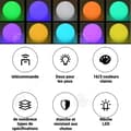 Miniatyrbild 3 av 4: INN Lampa 50000h Ljusboll Hög effekt och energibesparing Robust och hållbar Kreativ stil Färgade ljuseffekter