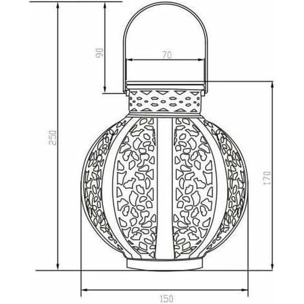 Solcellelampe Galix Beige