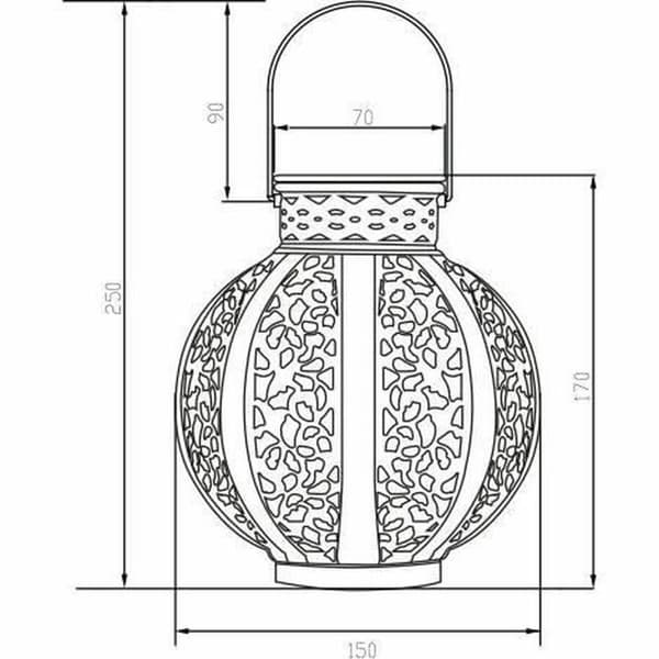 Solcellelampe Galix Beige