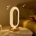 Miniatyrbild 2 av 5: Lyxig kristallkvalitet guldovalformad bordslampa - Mysig heminredning nattlampa