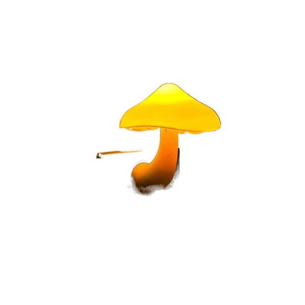 Kreativ Svampeformet Gul Lille Bordlampe - Sjov Boligindretning Hyggelig Lille Natlampe