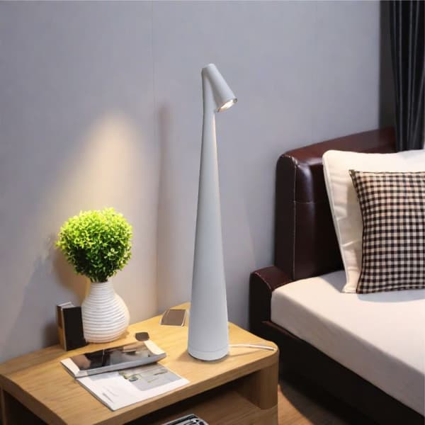 Minimalistisk modern konisk vit bordslampa - Ett modernt val för hembelysning