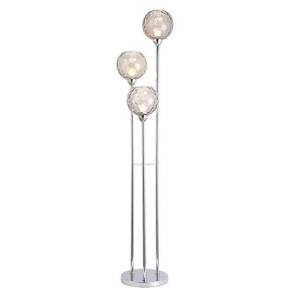 Gulvlampe Home ESPRIT Gennemsigtig Sølvfarvet 50 W 220 V 30 x 30 x 172 cm