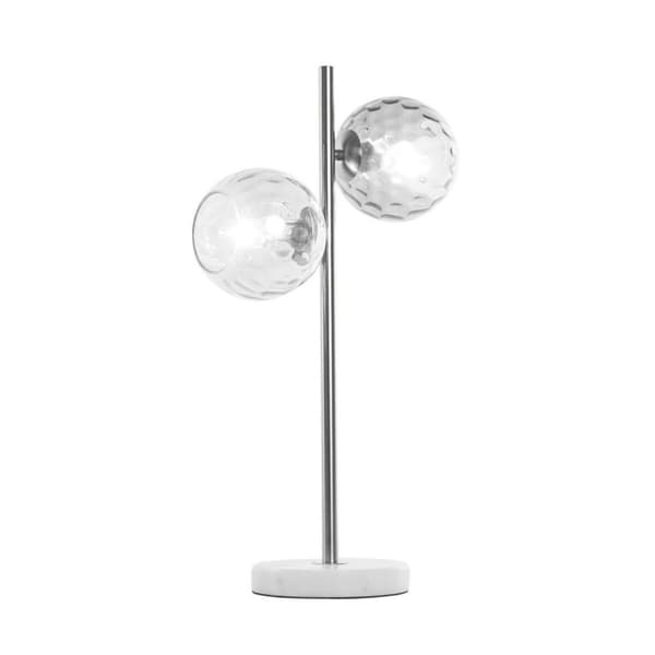 Bordlampe Home ESPRIT Sølvfarvet 40 W 220 V