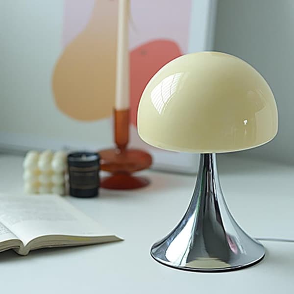 OBOSOE Nattlampa - Bordlampa med USB & Metallfot för Sovrum