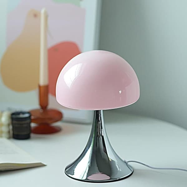 OBOSOE Bordslampa med USB - Metallfot för Sovrum & Nattduksbord