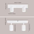 Miniatyrbillede 3 af 8: GU10 Loftslampe, Justerbar Spotlight, 2 Lys, Velegnet til Køkken, Soveværelse, Stue