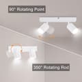 Miniatyrbillede 5 af 8: GU10 Loftslampe, Justerbar Spotlight, 2 Lys, Velegnet til Køkken, Soveværelse, Stue