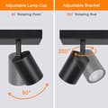 Miniatyrbillede 5 af 7: GU10 Loftslampe, Justerbar Spotlight, 2 Lys, Velegnet til Køkken, Soveværelse, Stue