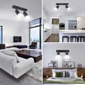 Miniatyrbillede 7 af 7: GU10 Loftslampe, Justerbar Spotlight, 2 Lys, Velegnet til Køkken, Soveværelse, Stue