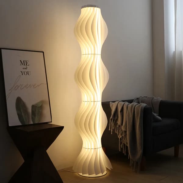 LED Gulvlampe, Justerbar Farvetemperatur, Dæmpbar,HVID, 35x170cm