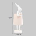 Miniatyrbillede 2 af 2: Kanin Skrivebordslampe, Moderne Nordisk Design, Energi-Effektiv LED,Hvid H68cm, Varmt lys 3000K