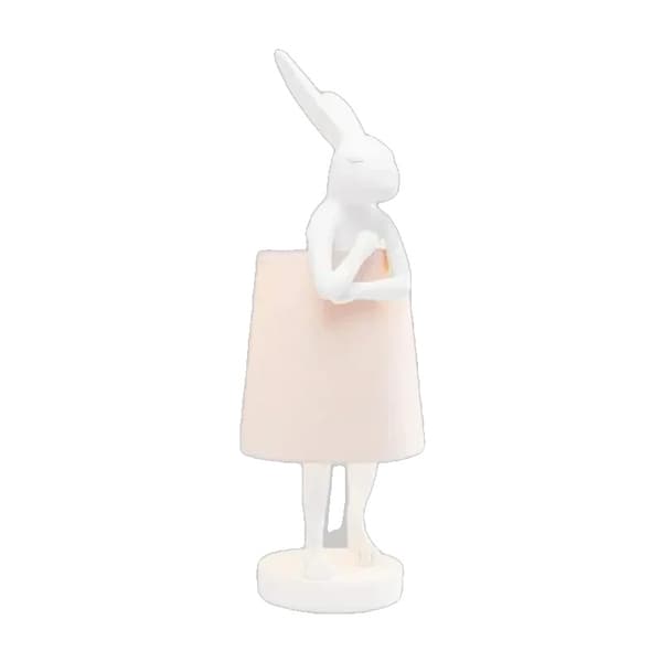 Kanin Skrivebordslampe, Moderne Nordisk Design, Energi-Effektiv LED,Hvid H68cm, Varmt lys 3000K