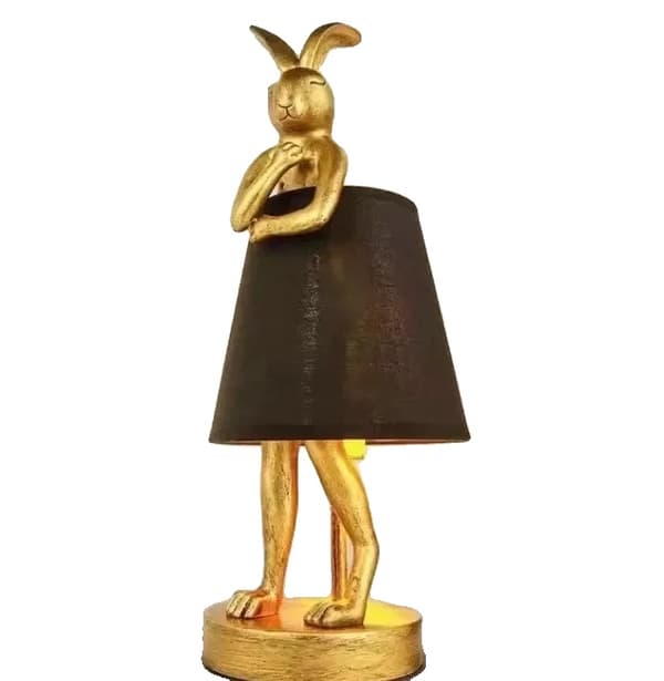 Kanin Skrivbordslampa, Modern Nordisk Design, Energisnål LED,Svart H68cm, Varmt ljus 3000K