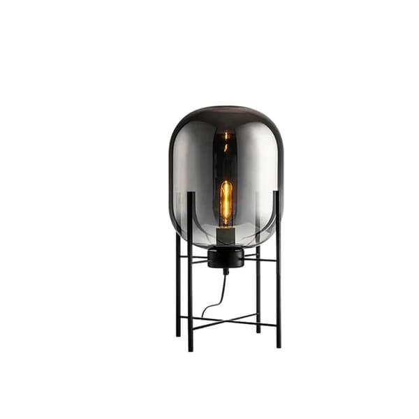 Kreativ LED Golvlampa, Modern Stil, Upp- och Nedåtriktad Skärm,LED varm ljus, Rök 37 cm H75 cm