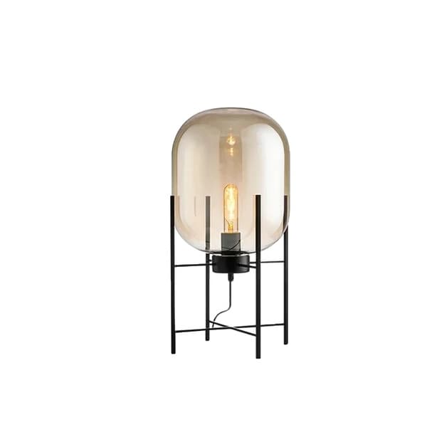 Kreativ LED Golvlampa, Modern Stil, Upp- och Nedåtriktad Skärm,Kognac 37cm H75cm, LED varm ljus