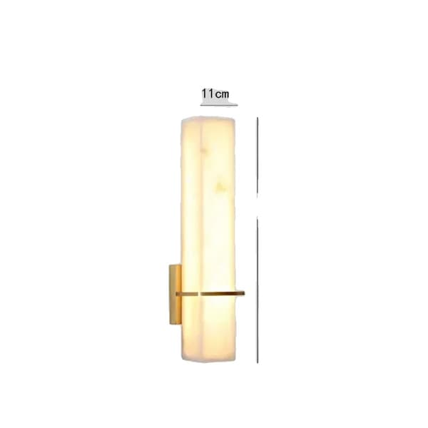 Kubformad Marmor Vägglampa, Energibesparande, Stilig Kopparfinish,48 cm