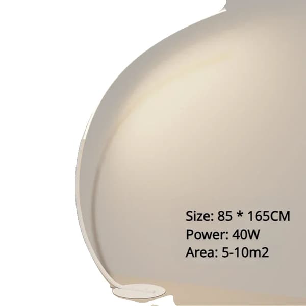 Modern kurvgolvlampa, dimbar, fjärrkontroll,Fjärrdimming, Vit