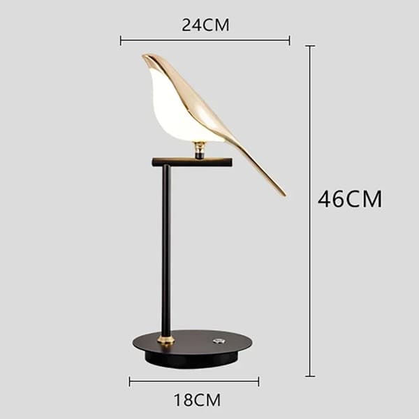 Fågelformad LED-vägglampa, Modern design, Energibesparande,1 fågel bordslampa, 110V-220V