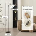 Miniatyrbillede 2 af 2: LED Gulvlampe, Tre Farver Dæmpning, Fjernbetjening,sort, Knapjustering, hvidt lys