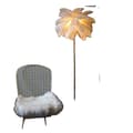 Miniatyrbillede 1 af 2: Nordisk Fjer Gulvlampe, Elegant Design, Justerbart Lys,hvid-Gulv-130cm, Guld lampe krop