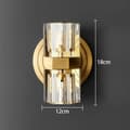 Miniatyrbillede 2 af 2: Væghængt Krystal Lampe, Elegant Guld Finish, LED Lyskilde,Stil A-1 stykke, Varmt lys