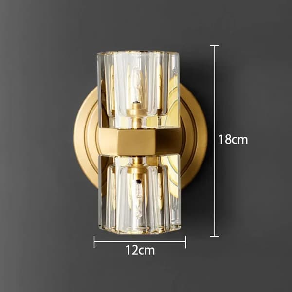 Væghængt Krystal Lampe, Elegant Guld Finish, LED Lyskilde,Stil A-1 stykke, Varmt lys