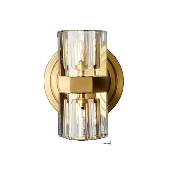 Væghængt Krystal Lampe, Elegant Guld Finish, LED Lyskilde,Stil A-1 stykke, Varmt lys