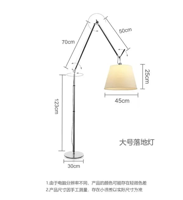 Gulvlampe, Dæmpbar LED, Moderne Design,Stor størrelse, hvidt lys