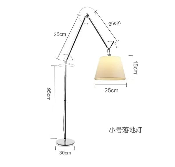 Gulvlampe, Dæmpbar LED, Moderne Design,Lille størrelse, Tri farve dæmpning