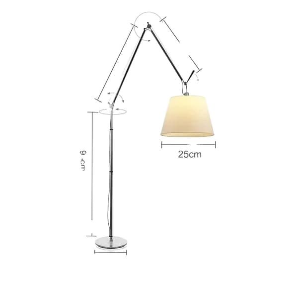 Gulvlampe, Dæmpbar LED, Moderne Design,Lille størrelse, Tri farve dæmpning