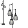 Miniatyrbillede 1 af 2: Industriel Gulvlampe, Dæmpbar LED, Vægtet Base,Sort-knap kontakt, INGEN pære