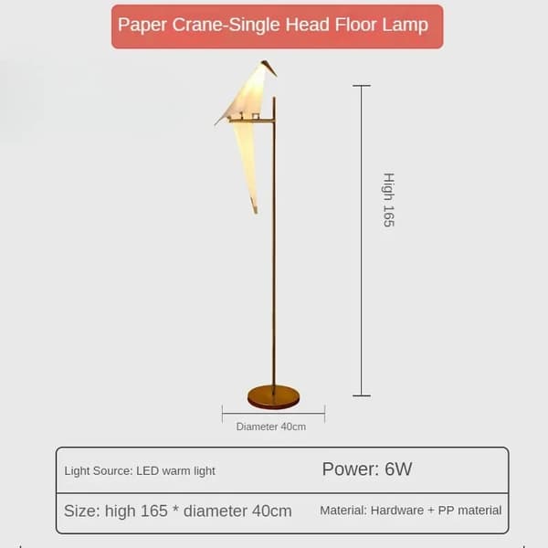 Kreativ LED Fugle Gulvlampe, Nordisk Design, Varmt Lys,1 fugle B Guld