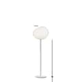 Miniatyrbild 1 av 2: Italiensk design golvlampa, vit frostad glaskupa, 6-10W LED-lampa,D stil-D47 H145cm, Varmt ljus