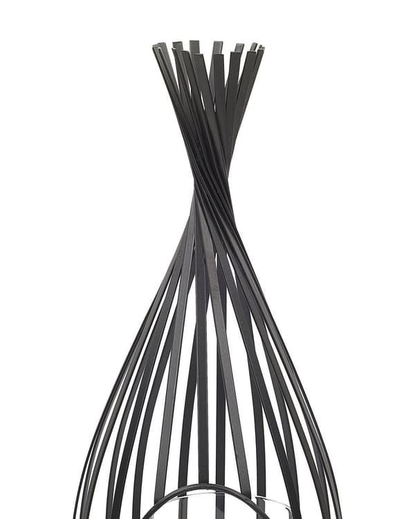 Sett med 2 lykter Svart Metall 38 cm Glassylinder Industriell stil Lysholder Dekor Innendørs Utendørs