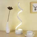 Miniatyrbild 2 av 4: OBOSOE LED Bordslampa, Justerbar Spiral Design, Minimalistisk 17W Skrivbordslampa med 3 Färger, Svart