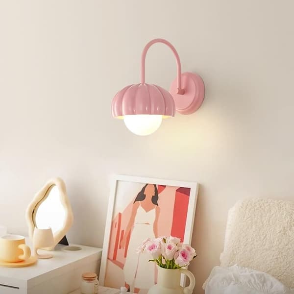 OBOSOE Fransk inomhusvägglampa i krämstil, LED-vägglampa, Vägglampor,modern vägglampa med ögonskydd (inklusive lampa)