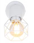 Miniatyrbild 2 av 2: Enkel loftvägglampa Xara vit