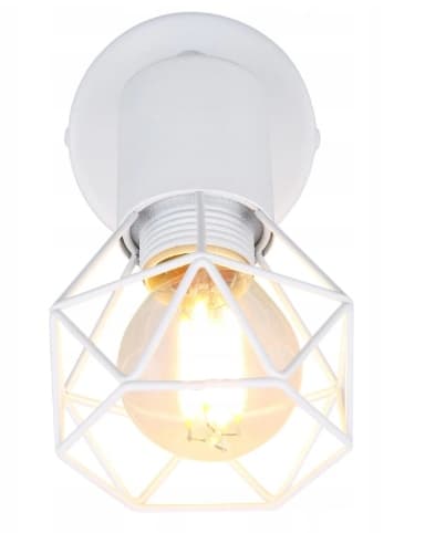 Enkel loftvägglampa Xara vit
