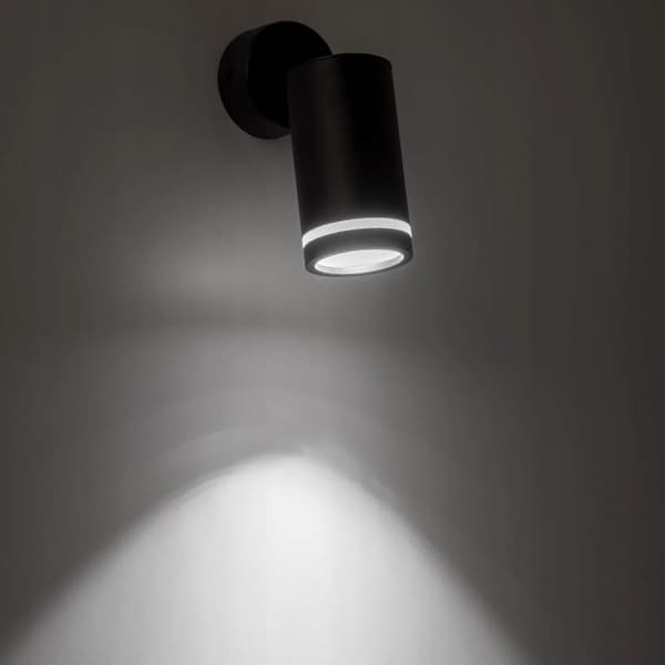Loftlampe sort GU10 Enkelt overflademonteret, bevægelig spot