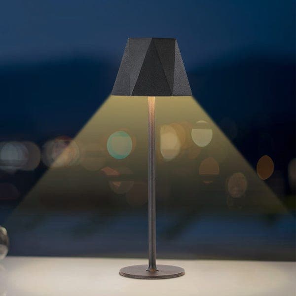 OBOSOE Bordslampa Trådlös / Skrivbordslampa - LED-lampa 3 färgtemperaturer och RGB, IP54 vattentålig bordslampa