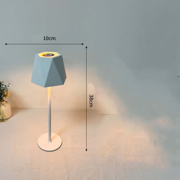 OBOSOE Bordslampa Trådlös / Skrivbordslampa - LED-lampa 3 färgtemperaturer och RGB, IP54 vattentålig bordslampa