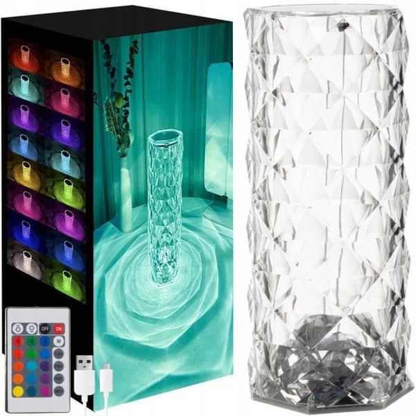 LED-lampa med rosa reflektion - 16 färger