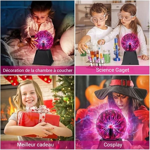 INN Plasma boll magisk 8tum 12x12x29cm röd plasma boll plasma lampa ionboll lampa unisex presenter