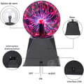 Miniatyrbild 2 av 4: INN Plasma boll magisk 8tum 12x12x29cm röd plasma boll plasma lampa ionboll lampa unisex presenter